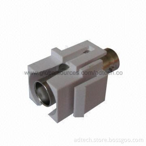 Fiber-optic Keystone Insert with F-type, White